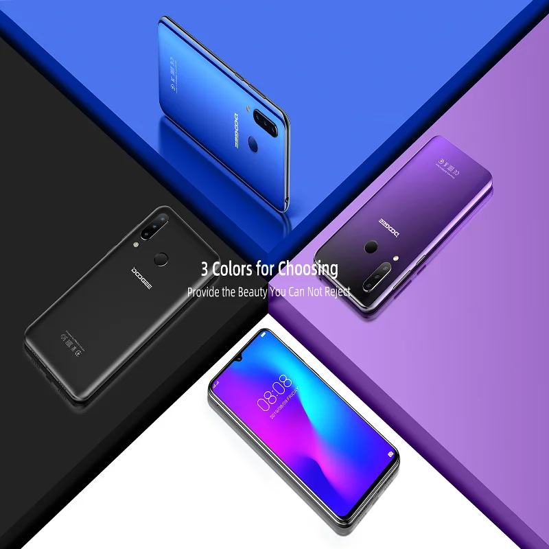 DOOGEE N20 4G смартфон 6 3 дюймов FHD + безрамочный экран с Дисплей 4 Гб 64 Восьмиядерный 4350