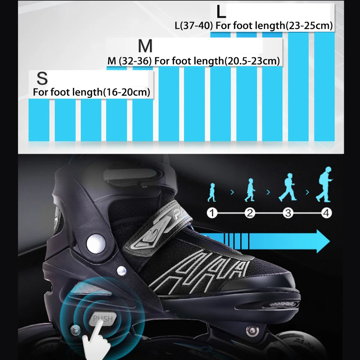 

Professional Roller Skates Roller Skates Girls Boys Beginner Kids four Wheels Single Row Flat Shoes Flash Skates Inline Skates