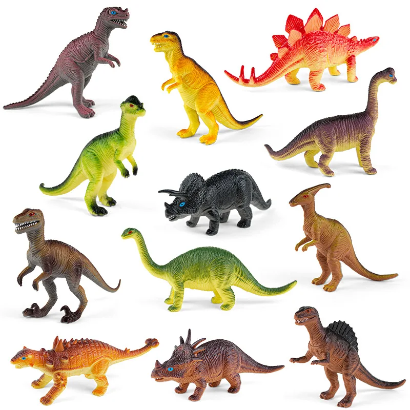 

12pcs Large Jurassic World Dinosaur Toy Set Animal Model Tyrannosaurus Decoration Children Dinosaur Toy Collection Gift