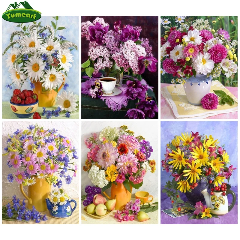 Камни в форме ромба дрель алмазов картина цветок картинка с ромашкой и стразы 5D Diy