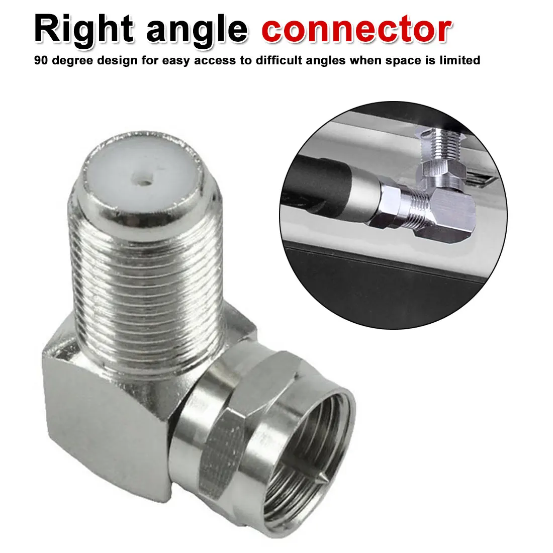 5 шт. F-Тип мужского и женского пола прямоугольный разъем (под углом 90 градусов) ТВ