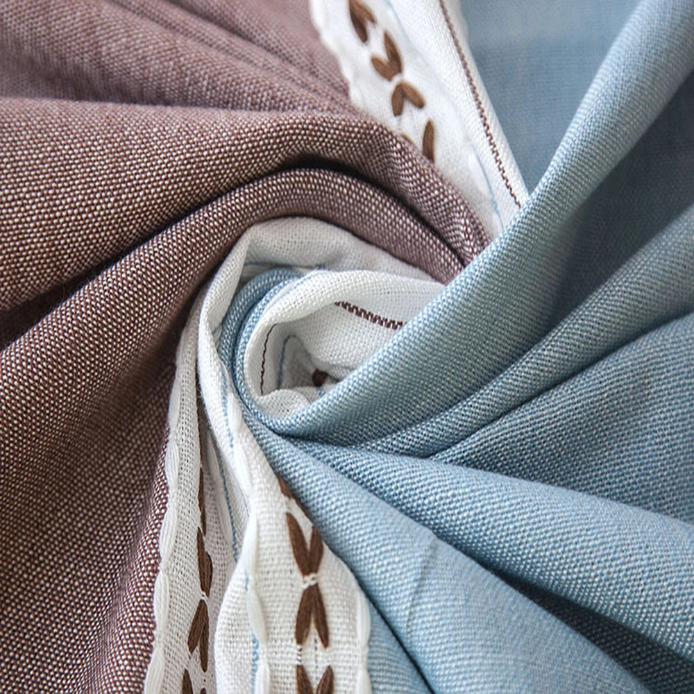 

Plaid Decorative Linen Tablecloth With Tassel Waterproof Oilproof Thick Rectangular Wedding Dining Table Cover Tea Cloth