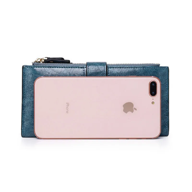 

Vintage Pu Leather Long Women's Wallets Female Fashion Splice Zipper High Quality Small Purse Cards Holder