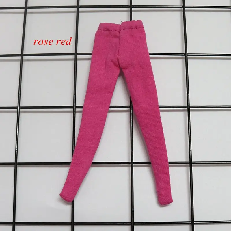 rose red Doll’s Blyth Clothes Socking Candy Color Pantyhose Basic Pure Cotton Pant for Azone,Pullip,Baribes,Blyth 1/6 Doll Accessories - Цвет: rose red