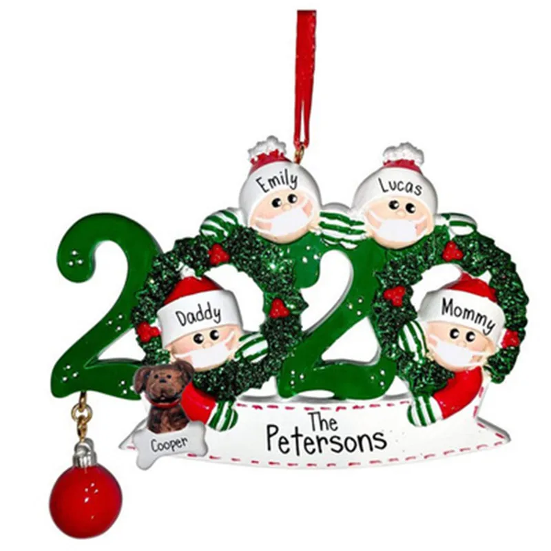 2020 Рождественское украшение персонализированная подвеска на рождественскую