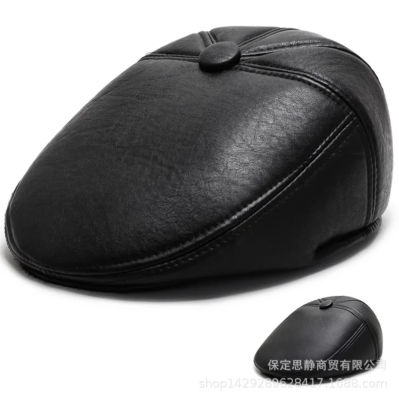 

Nepalese wool middle-aged men forward woolen hat warm winter hat ear cap ear elderly father