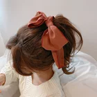 Женская резинка для волос с бантом, простой милый тканевый ободок для хвоста, аксессуар для волос, 2021