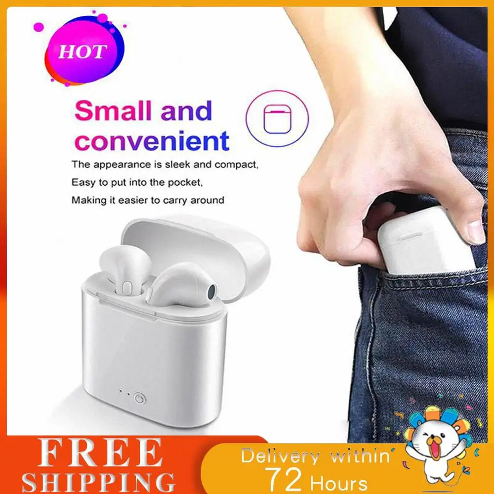 Портативный беспроводной i7s TWS Bluetooth 5 0 наушники мини для iPhone Xiaomi huawei samsung по низкой