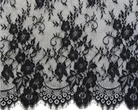 beautiful chantilly lace fabric bridal lace off white or black 3 yards long