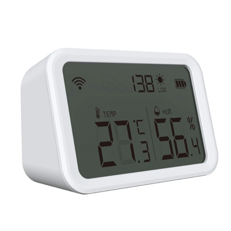 

Tuya Zigbee 3.0 Temperature Humidity Sensor Lux Light Detector Hygrometer Thermometer with LCD Screen