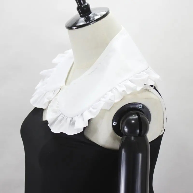 

2021 New Japanese Womens Sweet Doll False Fake Collar Ruffles Trim Detachable Half Shirt