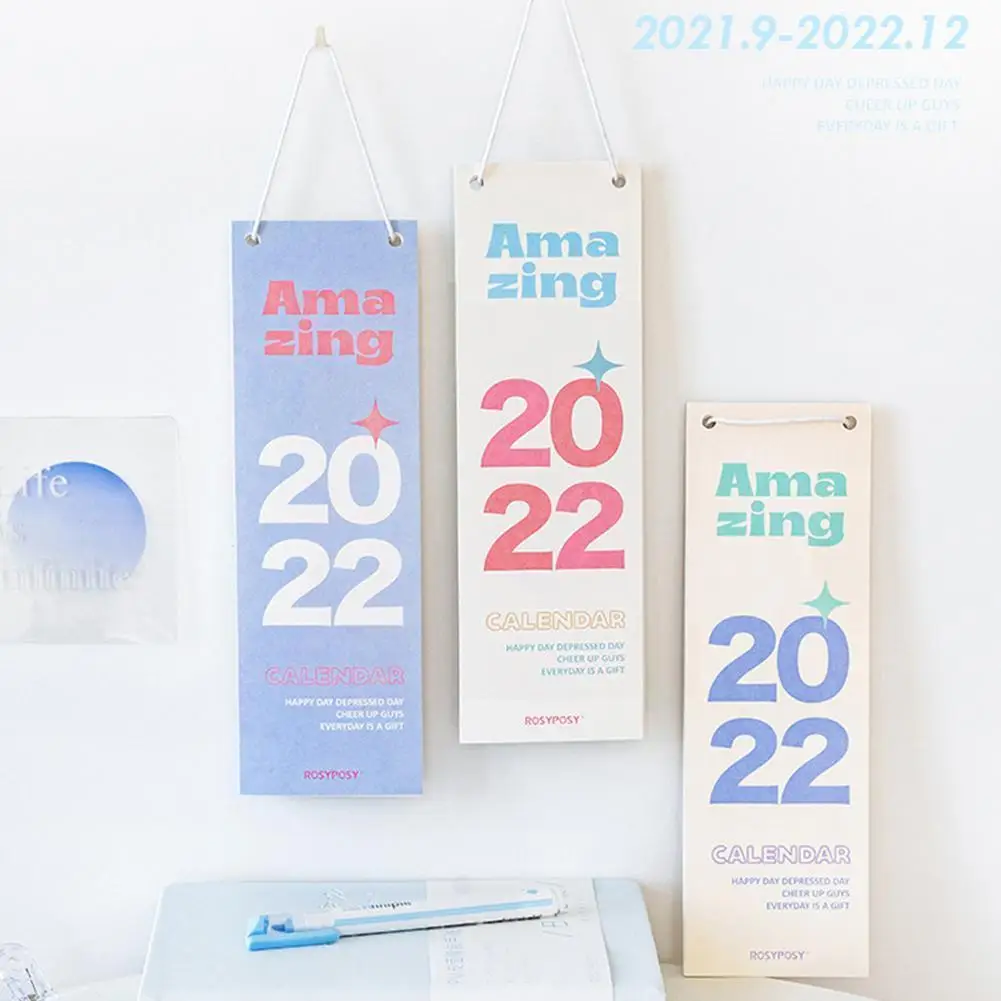 

2022 Ins Calendar Simple Style Wall Calendar Calendar Plan Decoration Tearable School Journal Office Stationery La E8h3
