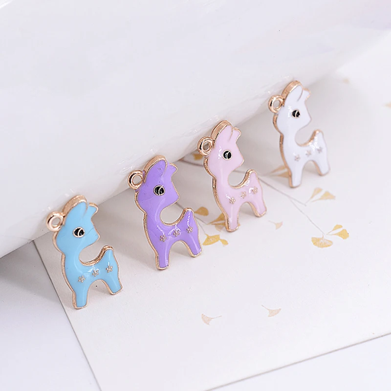 

10 шт./лот Diy Sika олень ручной работы с маслом эмалированные Подвески дизайн для изготовления ювелирных изделий серьги браслет или ожерелье