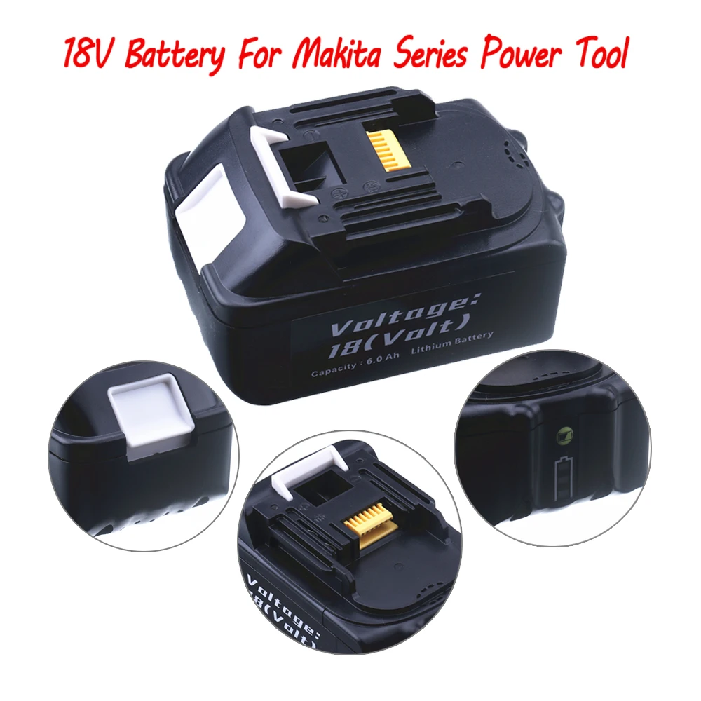 

BL1860 Rechargeable Battery 18 V 6000mAh Lithium for Makita Screwdriver Power Tool battery BL1840 BL1850 BL1830 BL1860B LXT 400