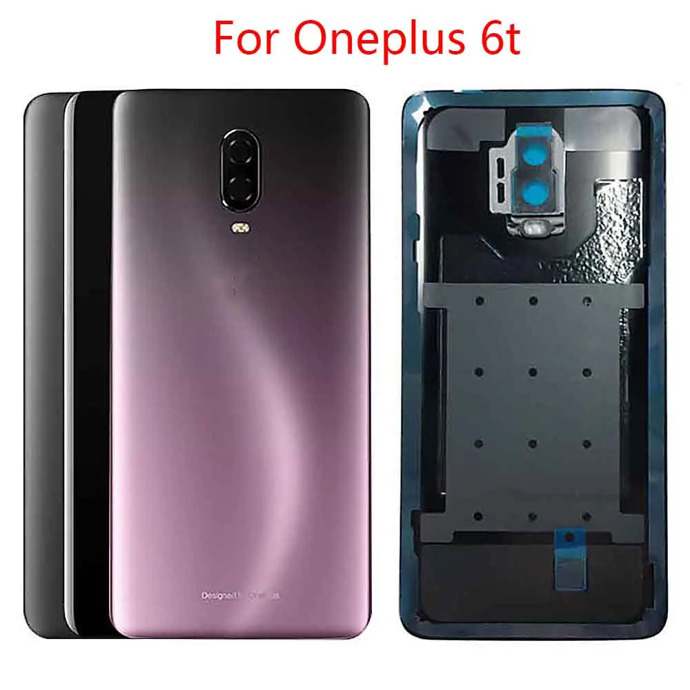 Оригинальная задняя панель корпуса для Oneplus 6t Задняя крышка батарейный отсек