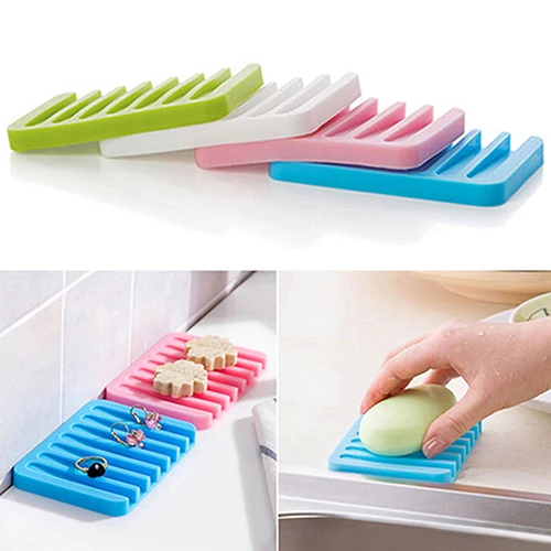 Гибкий силиконовый держатель мыла для ванной комнаты|Портативные мыльницы| |