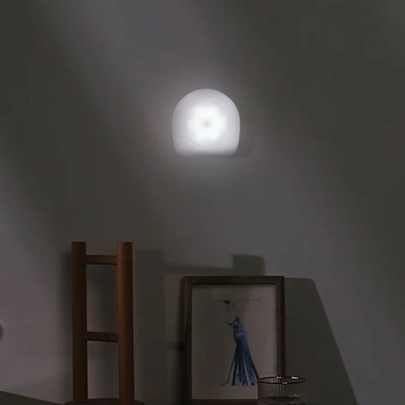 

Battery Powered 6 LED Square Motion Sensor Night Lights PIR Induction Under Cabinet Light Closet Lamp for Stairs Kitchen