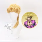 Невероятное приключение Джоджо Джорно Джованна Золотой парик косплей стильные волосы Хэллоуин ролевые игры