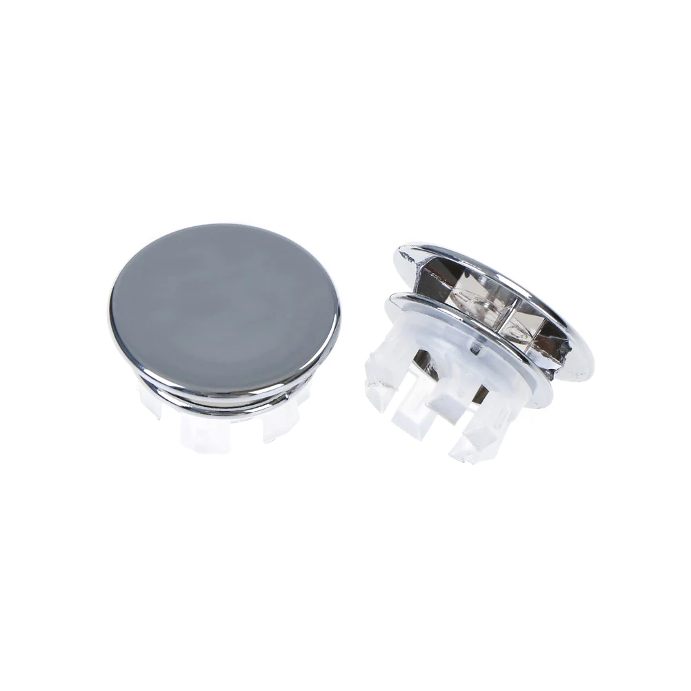 

HOT 2pcs/lot Basin Sink Round Overflow Cover Ring Insert Replacement Tidy Chrome Trim Bathroom Accessories