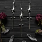 Ожерелье меч ожерелье с кинжалом ручной меч подвеска средневековой ювелирные изделия сон ожерелье кельтский языческое ожерелье Wicca, готика, подарок