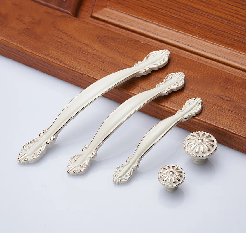 

European Aluminum Alloy Cabinet Handles Wadrobe Door Pulls Drawer Knobs Kitchen Cupboard Furniture Handle Hardware