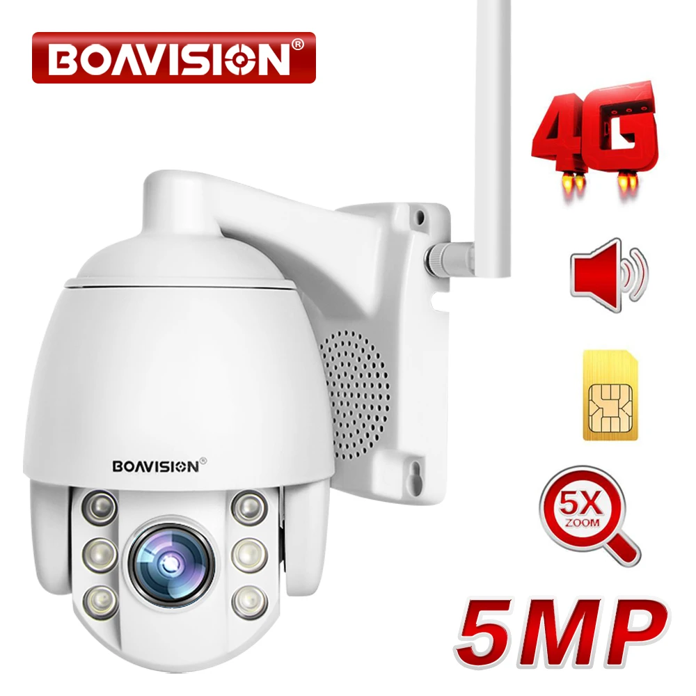 Камера Наружного видеонаблюдения 2 5 дюйма 4G SIM МП кратный зум/4 мм фиксированный