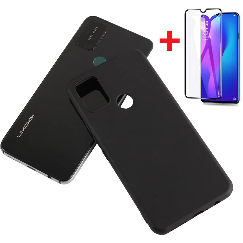 

Capa Para UMIDIGI A7 Pro A7Pro Phone Case Soft Silicone TPU Clear Matte Cover UMIDIGI A7 Pro Shockproof Case+Tempered Glass 9D