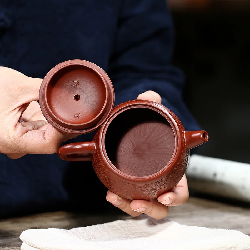 Yixing чайник dahongpao Дракон и Феникс с подарочной коробкой|Заварники| |