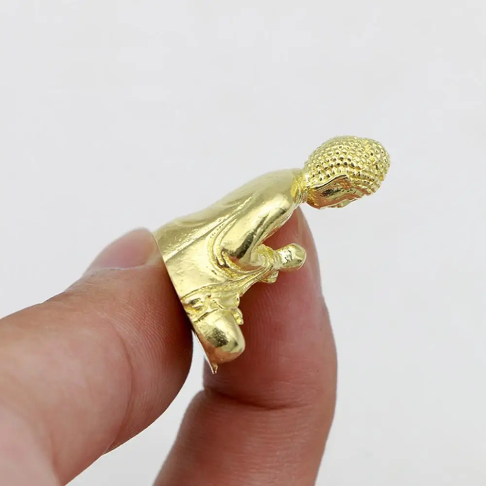 Маленькие латунные статуэтки Будды сидящие Настольное декоративное украшение