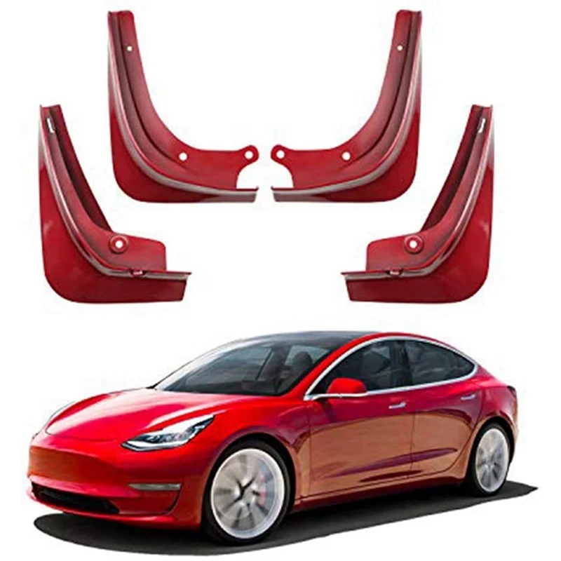 4 шт. автомобиля Fender спереди и сзади колесный брызговик для Tesla модель