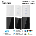 Беспроводной сенсорный настенный выключатель SONOFF T2T3, с дистанционным управлением через Wi-Fi, 123 клавиши, 433 МГц, выключатель Smart Switch Google Home Alexa