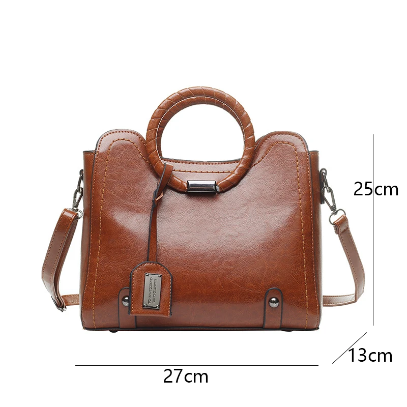 

Luxury Brand PU Leather Women's Bags Ladies vintage High Quality Designer Shoulder Bag for Female Retro Style