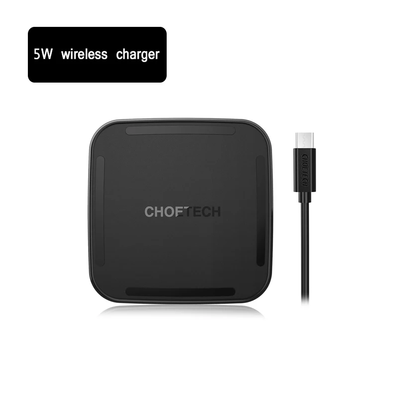 CHOETECH Беспроводное зарядное устройство для iPhone 11 X iPhone 8 Plus 10 Вт быстрое зарядное устройство для samsung Galaxy S9+ S9 S8+ Note 8 S7 S6 Edge+ pad - Цвет: 5W