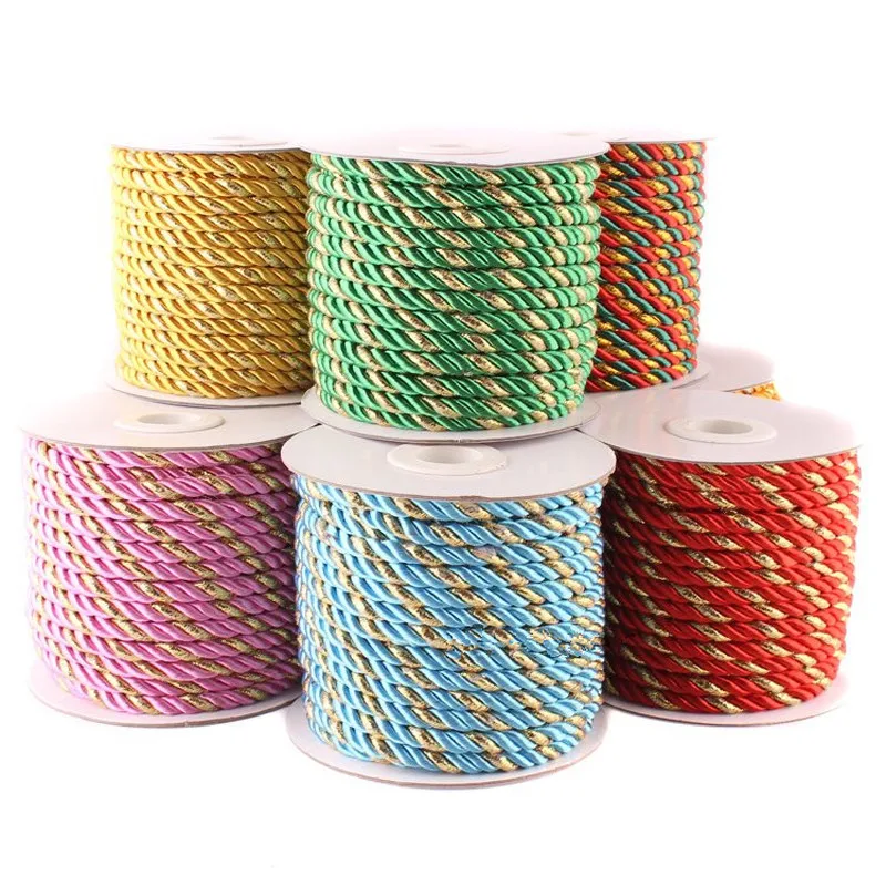 14 метров 5 мм витой шнур веревка 3 пряди макраме сделай сам ручная работа ремесло