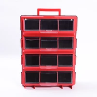plastic parts storage hardware grid craft cabinet tool case drawer 12 bins storage tool case electronic component case