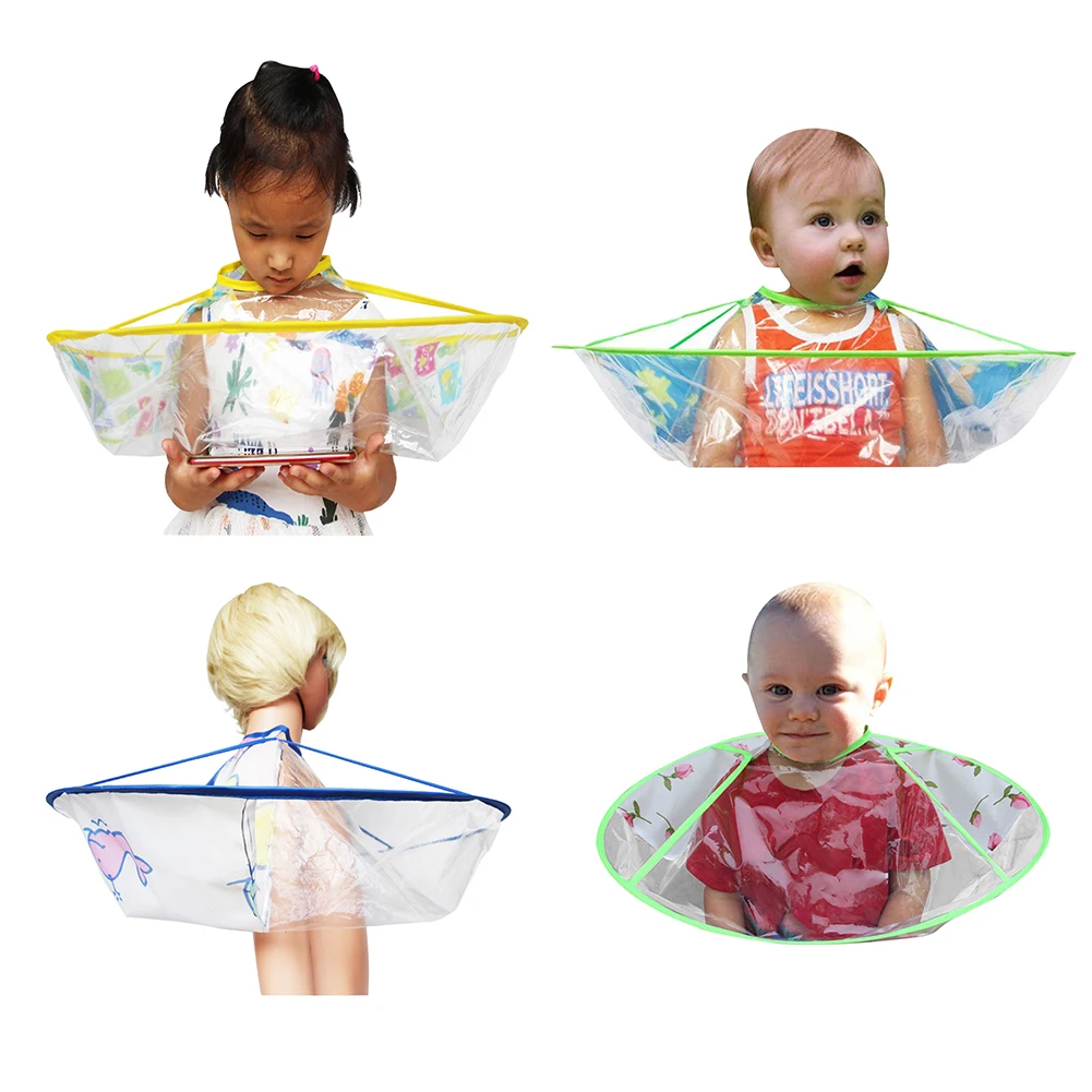 

Детская прозрачная накидка для стрижки волос, накидка для салона, стильная ткань, складная накидка для стрижки волос, Парикмахерская одежда