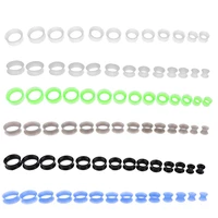 7 pairs fashion silicone ear skins gauges soft plugs thin tunnels body jewelry for women men