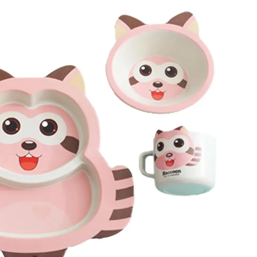 5 шт. набор детской посуды детская чаша и тарелка креативный мультфильм Трубная