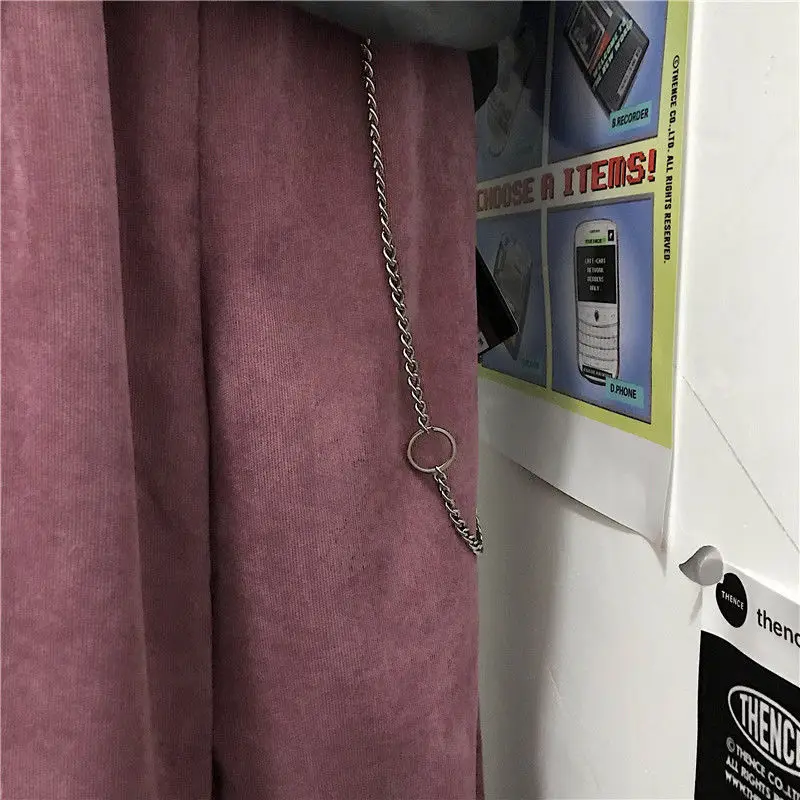 

Pants Women Corduroy Purple Korean Style Retro Harajuku Streetwear Couples Ins Soft Students Loose Big Pockets Straight Trousers