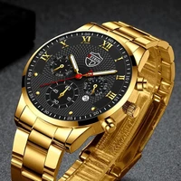 2022 luxury fashion mens watches men sports luminous clock stainless steel quartz wrist watch man business casual leather watch