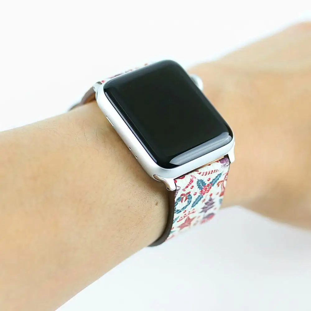 

Genuine leather loop strap for apple watch band 42/38mm apple watch 4 44/40mm bracelet for iwatch 5/4/3/2/1 correa replace band