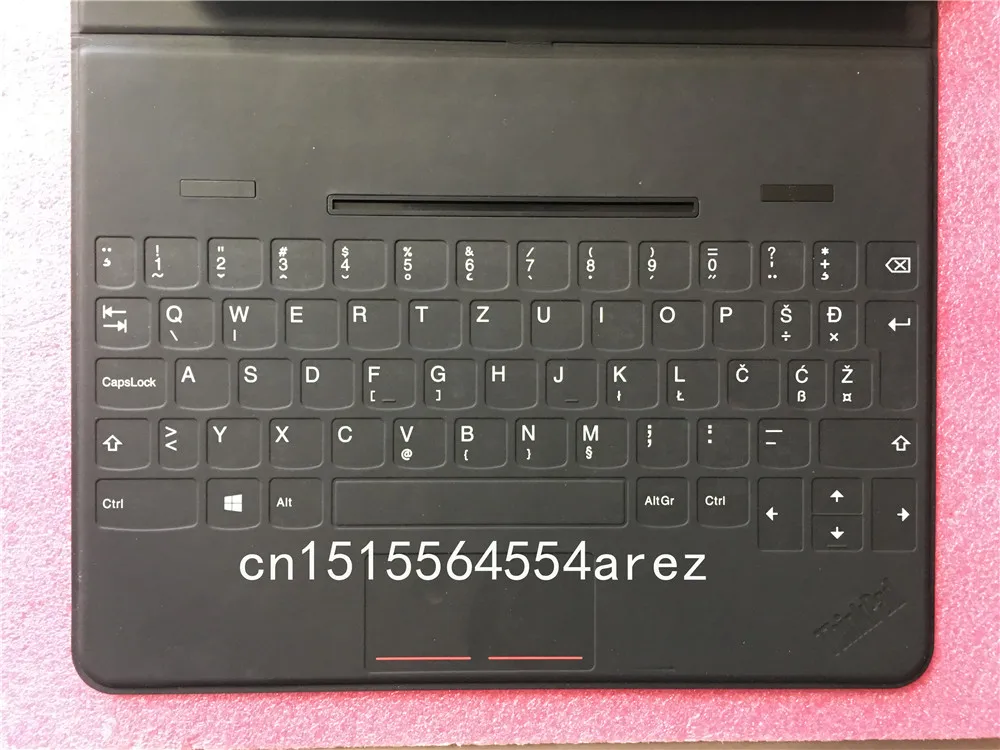 Slovenian 03x9064 Планшет lenovo ThinkPad 10 с сенсорной клавиатурой etymon, кожаный чехол, американский, японский, французский, болгарский, венгерский, финский, 03X9046 - Цвет: Slovenian 03x9064