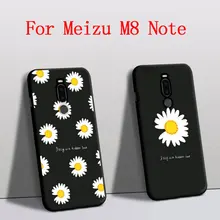 For Meizu M8 Note Case Silicone Note 8 Protector Daisy Flowers Rose Mobile Phone Cover For Meizu m8 