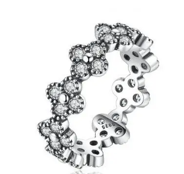 8 925 Sterling Silver Headband Ring Two Hearts and Valentine's Day Love Jewelry Ring - Main Stone Color: 8