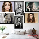 Анджелина Джоли поп Кино звёзды Мандарин и печать винтажный Декор Картина на холсте украшение комнаты эстетическое табло