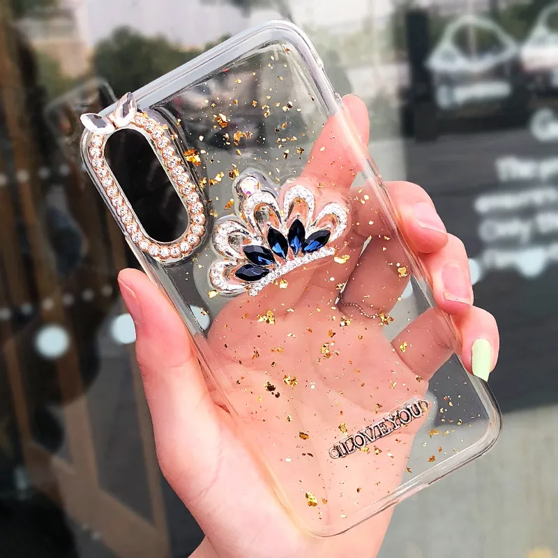 Мягкий силиконовый чехол для телефона из ТПУ huawei P30 P20 Pro Nova5 i pro с блестящими