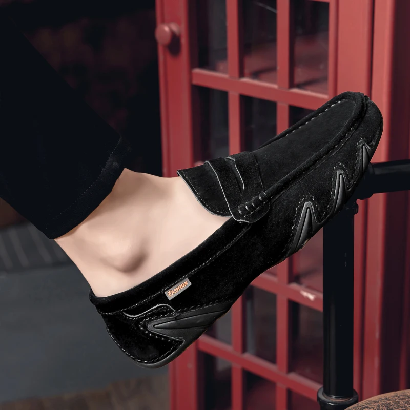 Новые модные мужские лоферы удобная повседневная обувь на плоской подошве