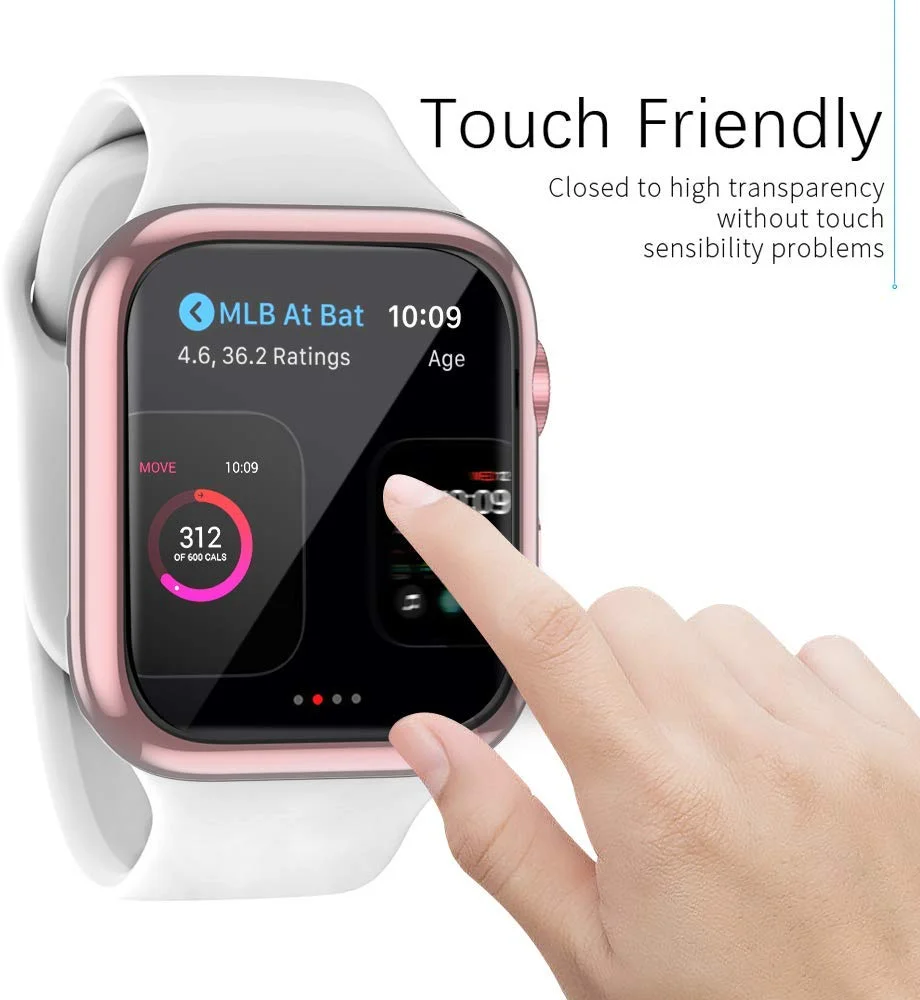 Watch Cover Case Slim All Inclusivetpu Protector 42mm 38m 40mm 44mm For Apple Series 5 4 3 2 1 Band Rubber TPU | Наручные часы