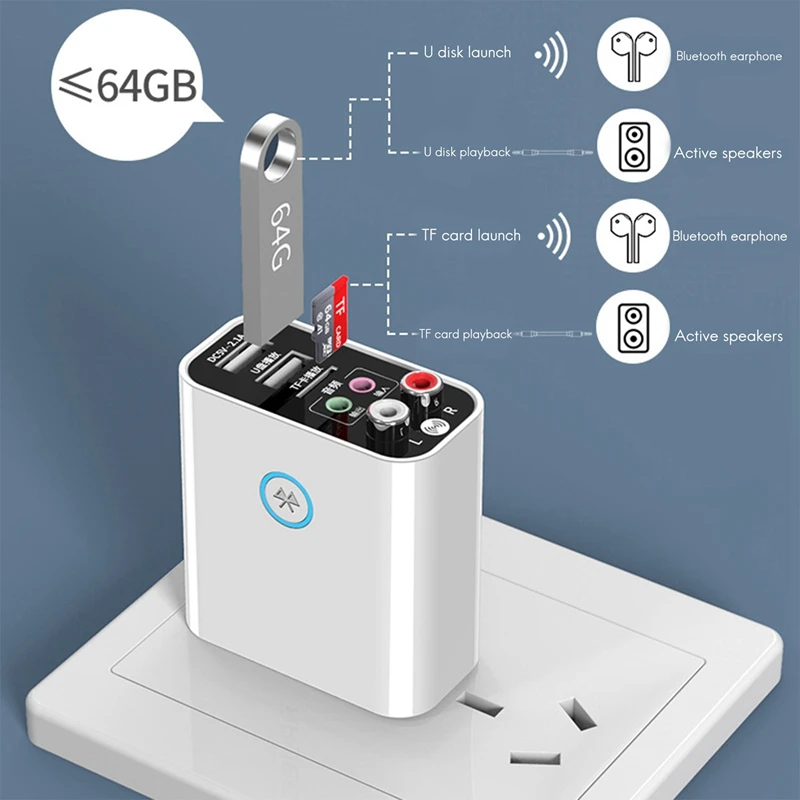

Novel-Bluetooth FM Transmitter for Car,5.0 Wireless FM Radio Adapter MP3 Music Audio Receiver Bluetooth Car Adapter EU Plug
