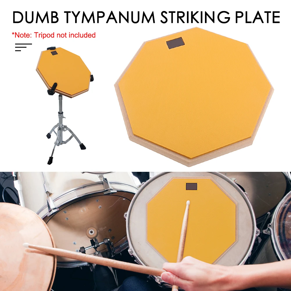 

Rubber Wooden Dumb Drum Pad Replacement Training Drum Pad Music Instruments Practice Mat for Beginner Students